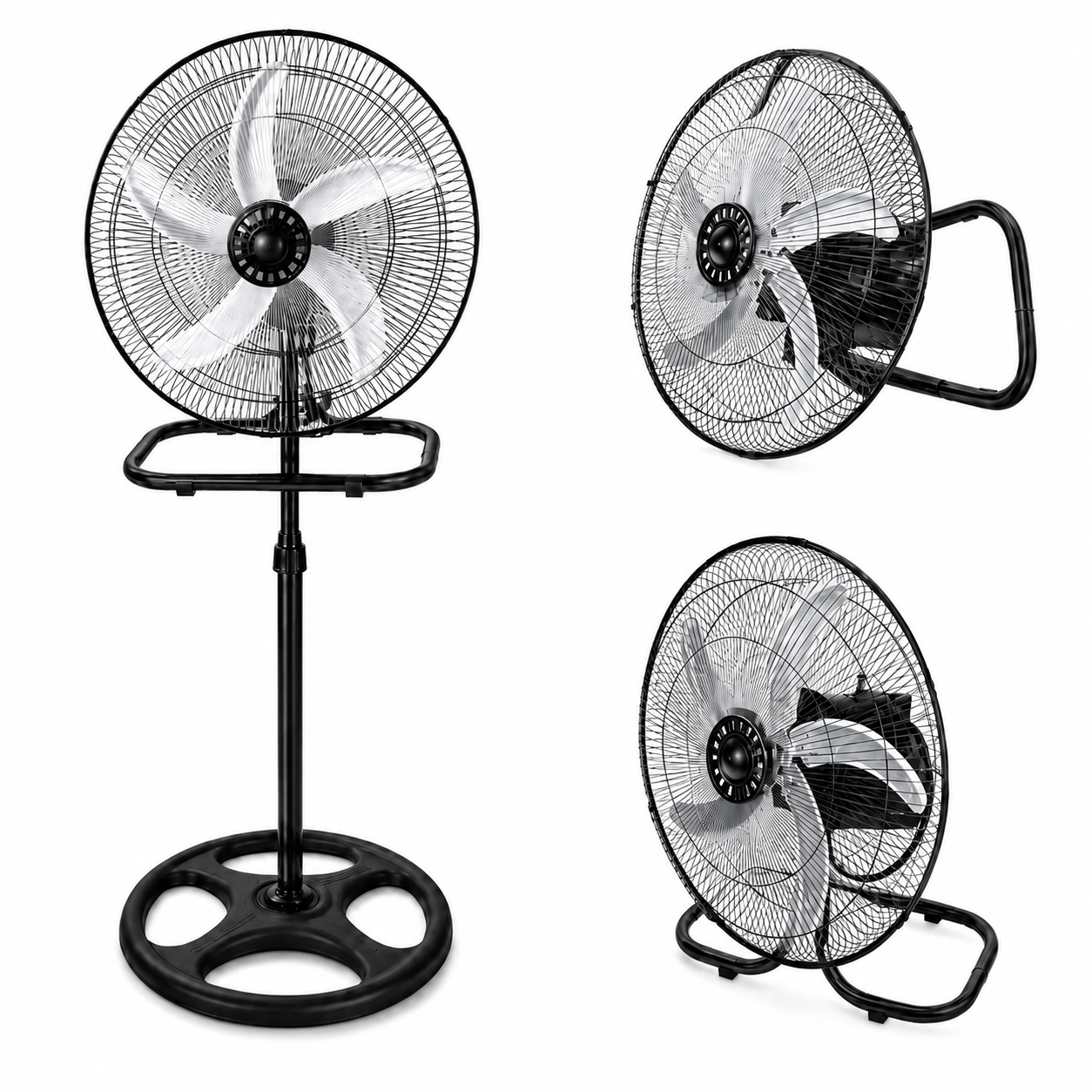 Ventilateur industriel en métal 3-en-1