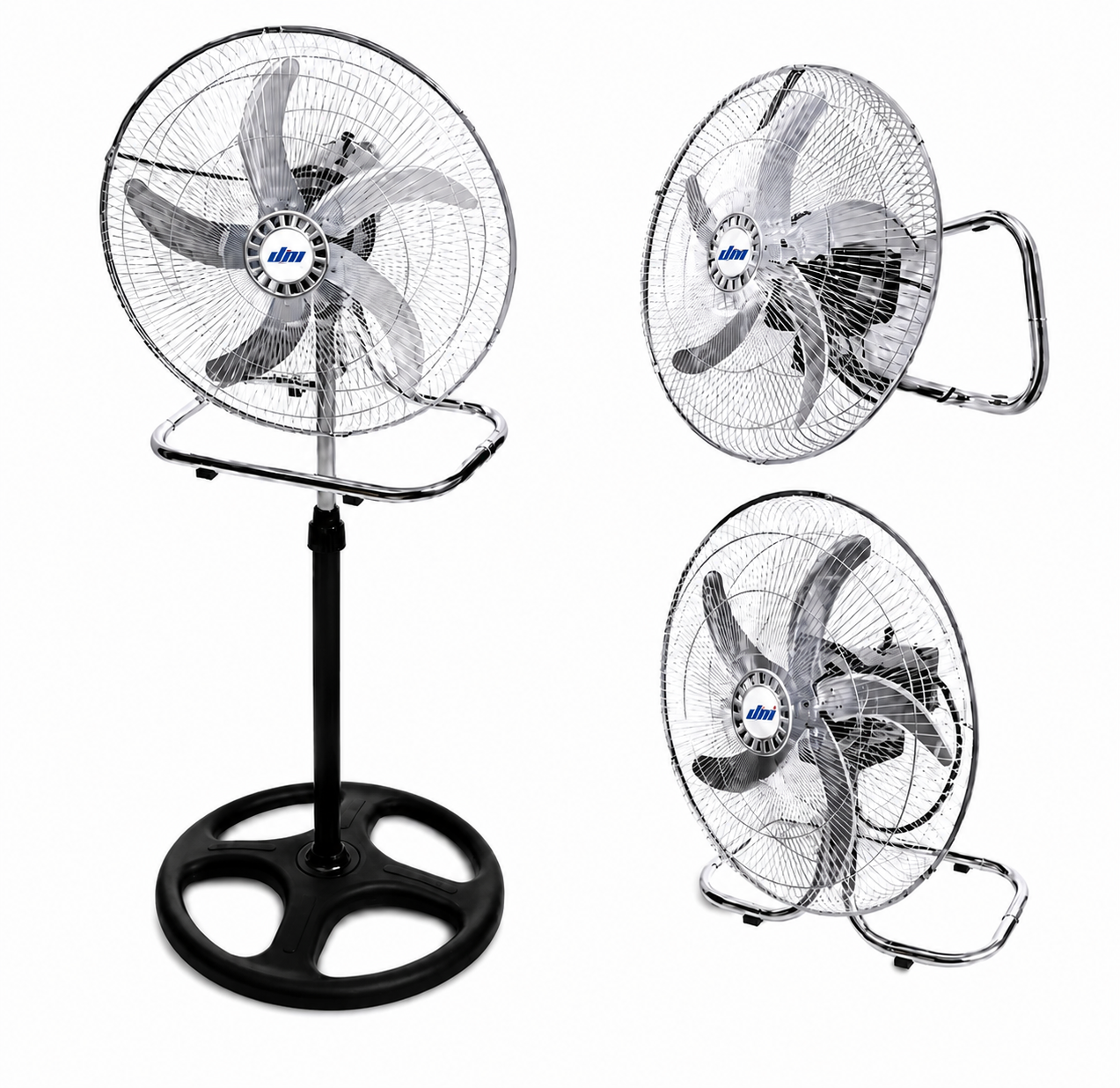 Ventilateur industriel en métal 3-en-1 – vue alternative