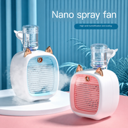 Mini ventilateur chat avec brumisation et veilleuse
