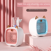 Mini ventilateur chat avec brumisation et veilleuse – vue alternative