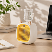 Mini ventilateur chat avec brumisation et veilleuse – autre angle