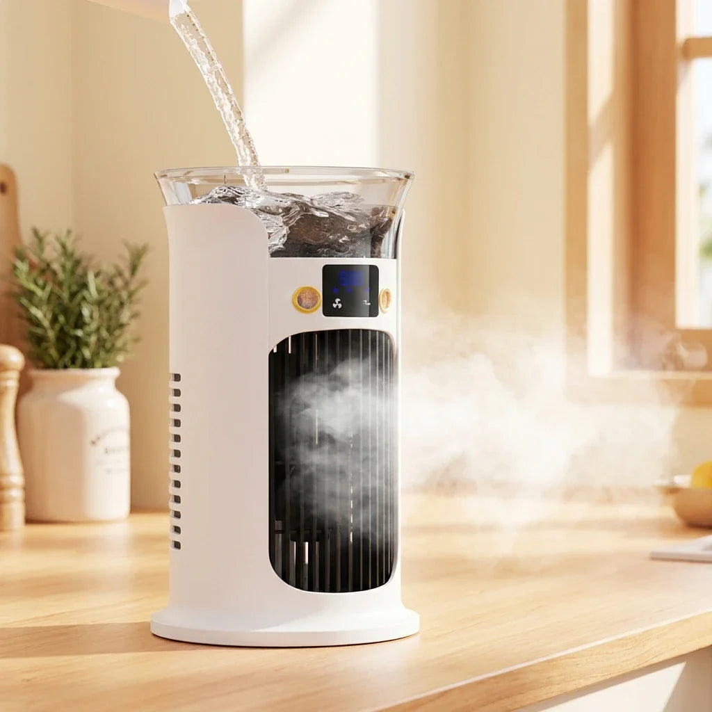 Mini rafraîchisseur d’air de bureau avec humidificateur – détail du produit