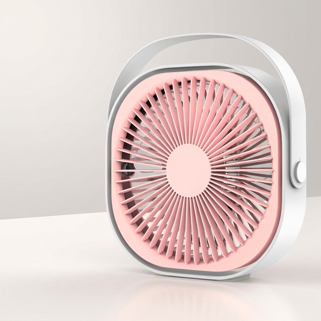 Ventilateur de bureau rechargeable – autre angle