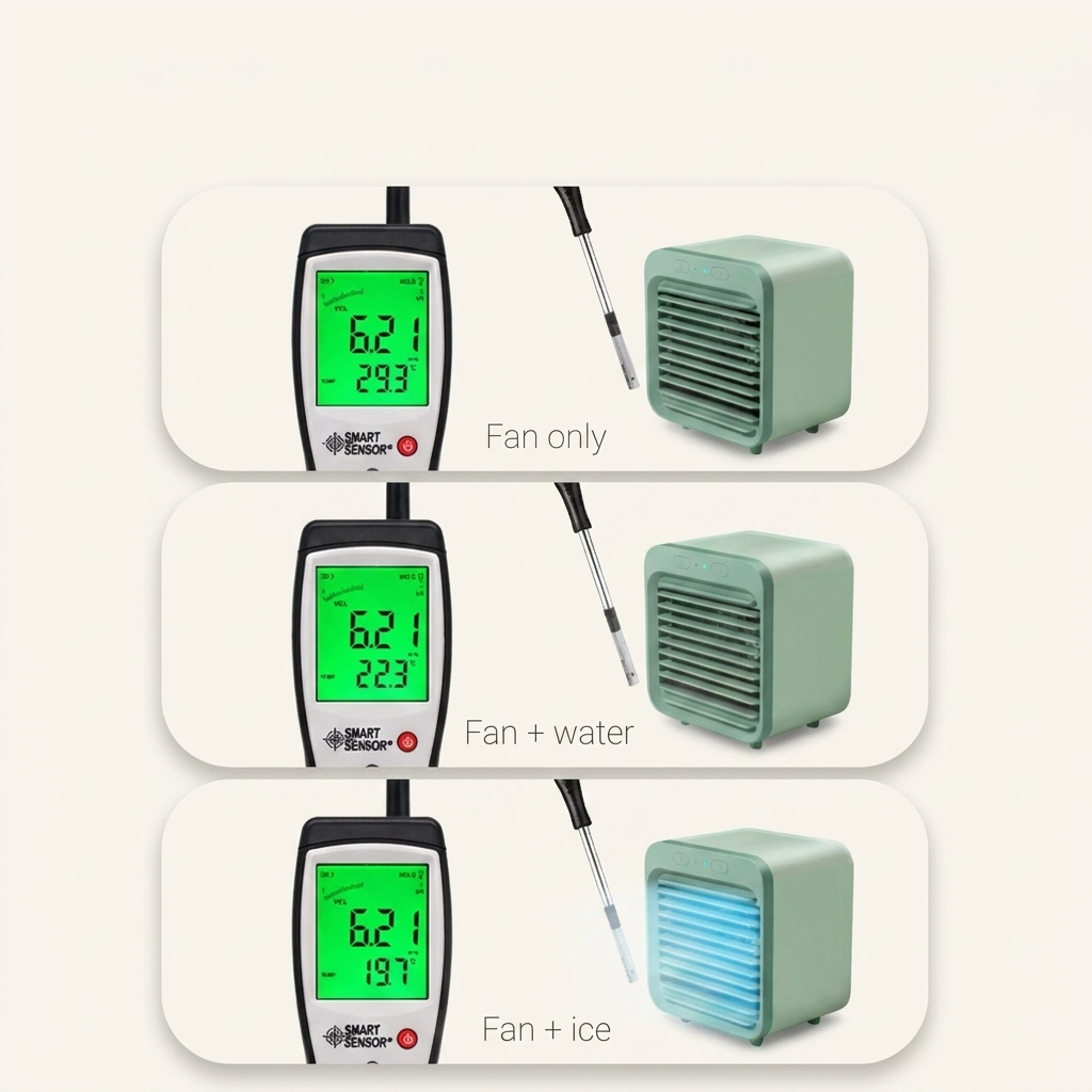 Mini rafraîchisseur d’air rechargeable – détail du produit