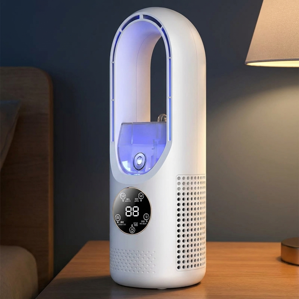 Mini rafraîchisseur d’air avec écran LED – vue 6