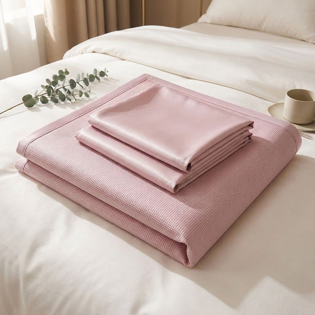 Surmatelas rafraîchissant avec taies – autre angle
