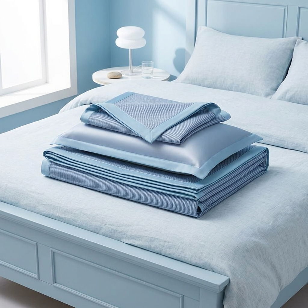 Surmatelas rafraîchissant avec taies
