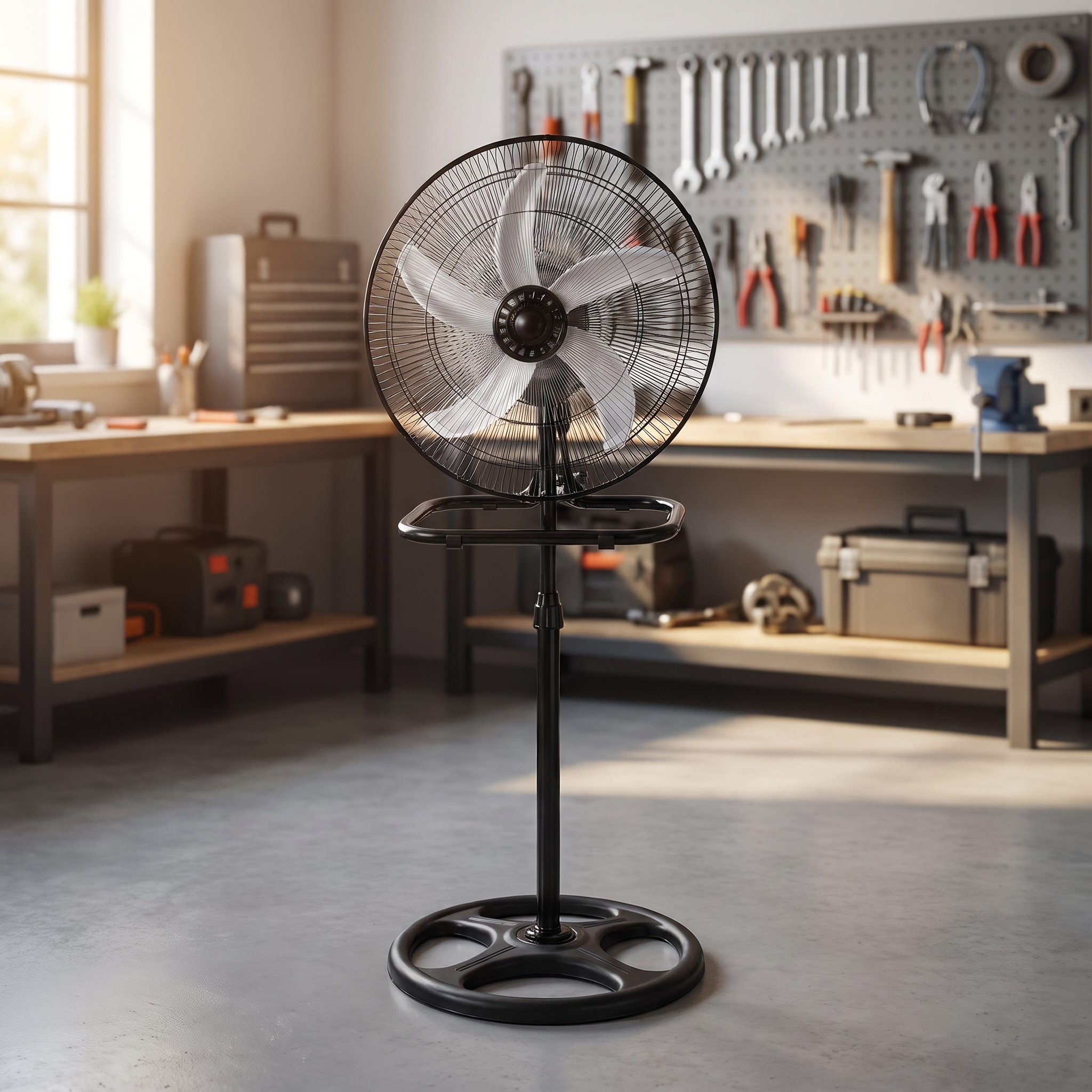 Ventilateur industriel en métal 3-en-1 – autre angle